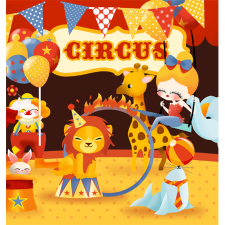 Stickers interrupteur - collection Le Cirque - En piste!