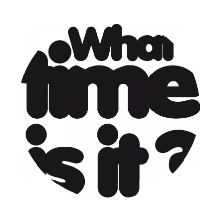 Stickers Horloge What time is it