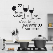 Stickers Bonne cuisine et bon vin...