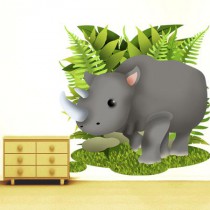 Stickers Collection Jungle rhinocéros