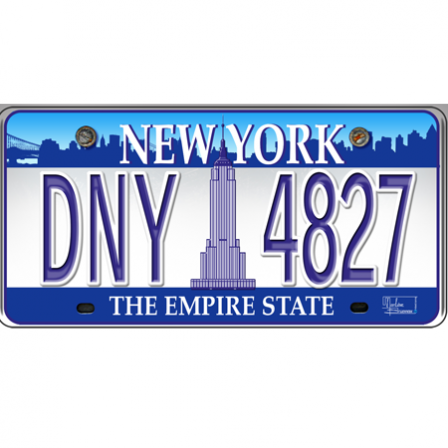 Stickers iPhone New-York plaque d'immatriculation