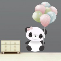 stikers panda au ballon 2