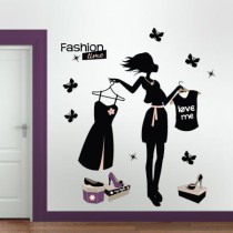 Stickers Fashion Time Silhouette Rose