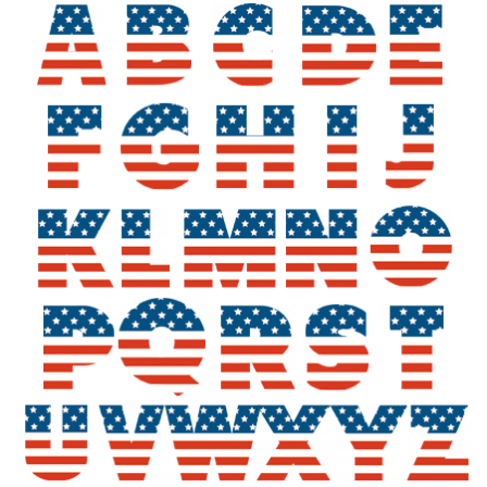 Stickers ALPHA AMERICA (1 Lettre)