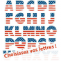 Stickers ALPHA AMERICA (1 Lettre)