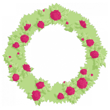 Stickers FLOWERY Cadre rose rond
