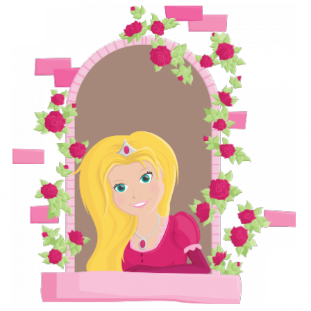 Stickers FLOWERY Princesse Fenetre
