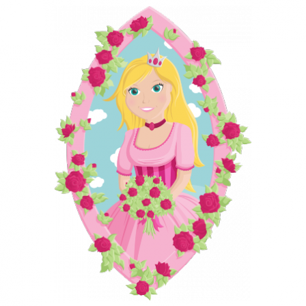 Stickers FLOWERY Tableau princesse