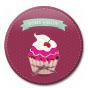 Badge Cupcake Cerise