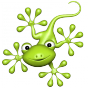 Stickers gecko vert 1