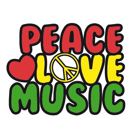 Download Stickers Peace Love Music - Stickers Malin