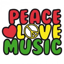 Stickers Peace Love Music