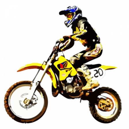Stickers motocross jaune