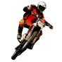 Stickers motocross rouge