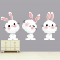 stickers La forêt - les 3 petits lapins