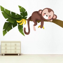 Stickers Collection Jungle - Le petit singe sur la branche