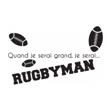 Stickers JE SERAI Rugbyman