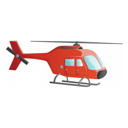Stickers AERIEN Helicoptere rouge