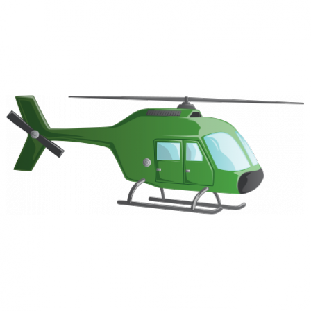 Stickers AERIEN Helicoptere vert