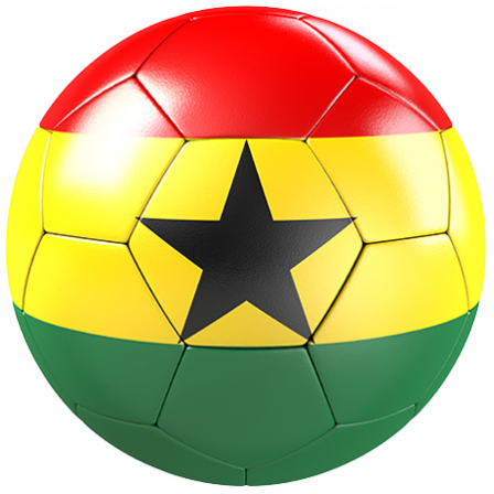 Stickers Ballon foot Ghana