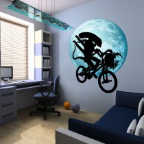 Stickers Alien and bike