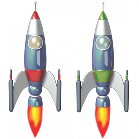Stickers Astro fusées 1