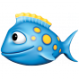 Stickers poisson bleu 2