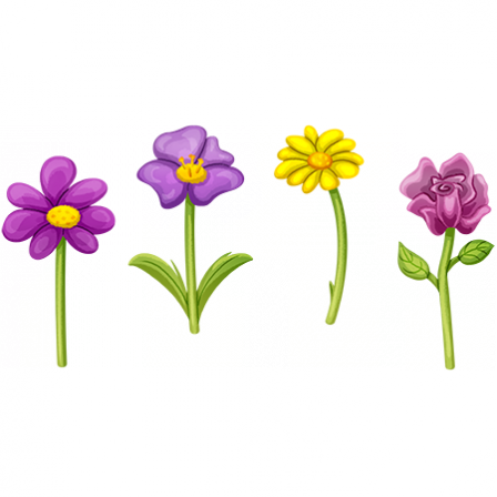 Stickers fleurs violettes