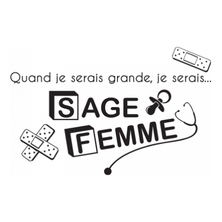 Stickers JE SERAI Sage femme