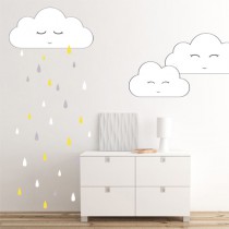 Stickers Allégorie - Nuage et pluie