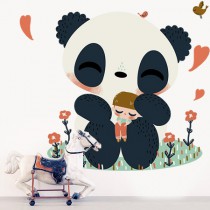 Stickers Le Panda et l'enfant - garçon