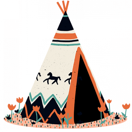 stickers Collection les Indiens - le tipi