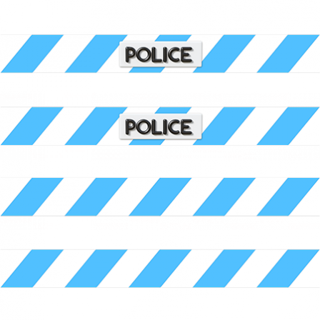 Stickers Alerte police cross line