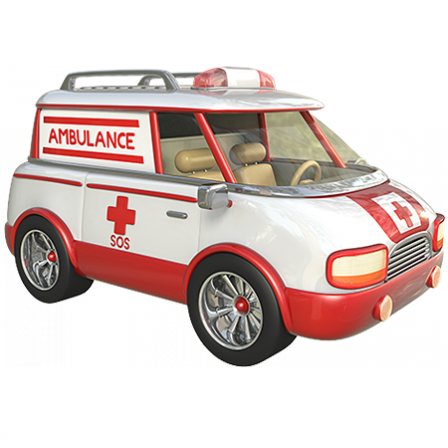 Stickers Alerte ambulance blanche