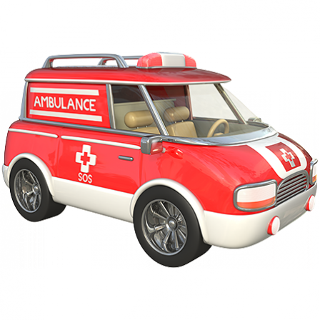 Stickers Alerte ambulance rouge