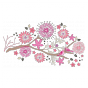 Stickers Branche et Fleurs - Rose