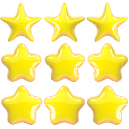 Stickers Amis de la nuit 9-étoiles jaunes