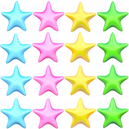 Stickers Amis de la nuit 10- 16 étoiles