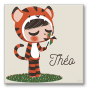 Tableau prénom - Les Adorables Costumés - tigre