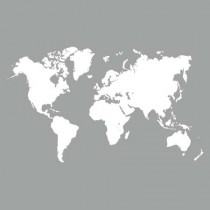 Pochoir Map Monde