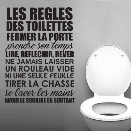 Stickers Règles toilettes - Stickers Malin