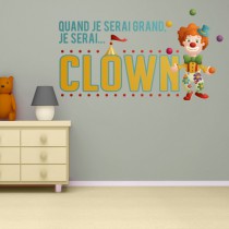 Stickers JE SERAI Clown couleur