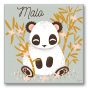 Tableau prénom - Les Animignons - le petit Panda