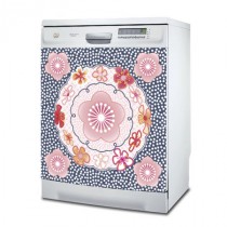 Stickers Lave Vaisselle  Motif rose