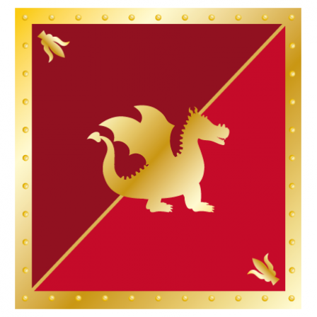 Stickers interrupteur Chevalier Dragon rouge