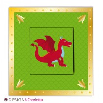 Stickers interrupteur Chevalier Dragon vert