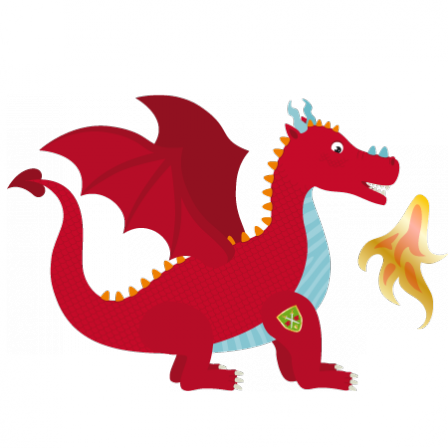 Stickers Chevalier dragon rouge 2
