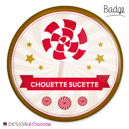 Badge bonbon - Sucette