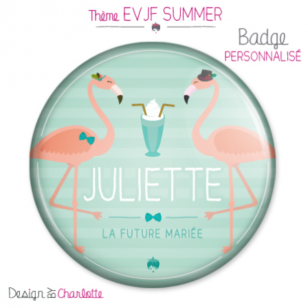 Badge EVJF Mariée Summer personnalisé