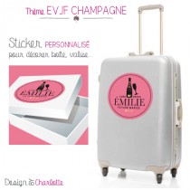Stickers EVJF Champagne Mariée à personnaliser